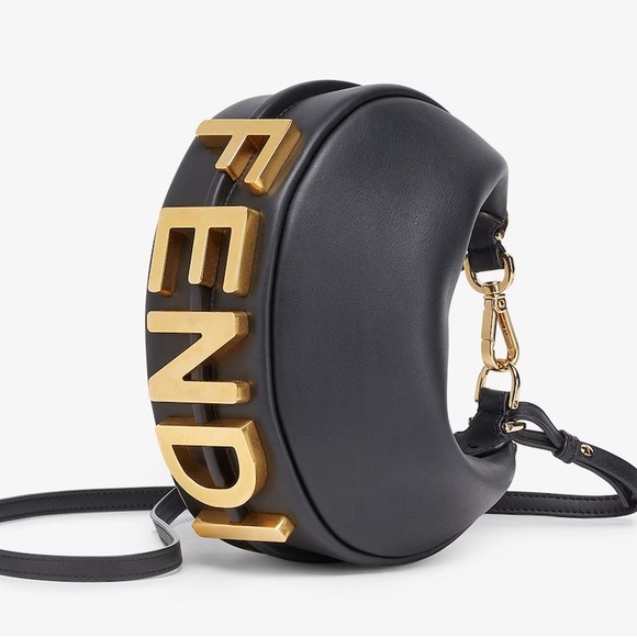 Fendi Handbags - Fendi fensigraphy mini crossbody NWB black